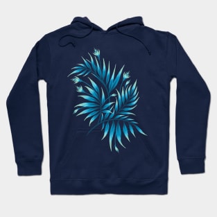 Waikiki Palm - Petrol Blue Hoodie